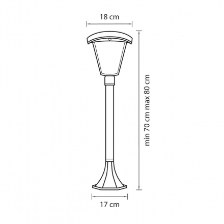 Уличный светодиодный светильник Lightstar Lampione 375770