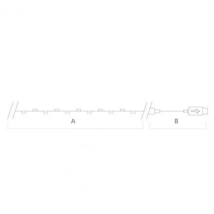 Светодиодная гирлянда Feron Роса USB мультиколор CL575 48185