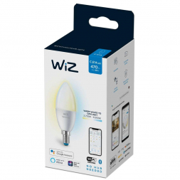Лампа светодиодная диммируемая WiZ E14 4,9W 2700-6500K матовая Wi-Fi BLE 40WC37E14927-65TW1PF/6 929002448702