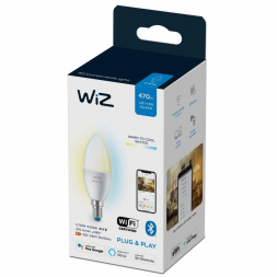 Лампа светодиодная диммируемая WiZ E14 4,9W 2700-6500K матовая Wi-Fi BLE 40WC37E14927-65TW1PF/6 929002448702