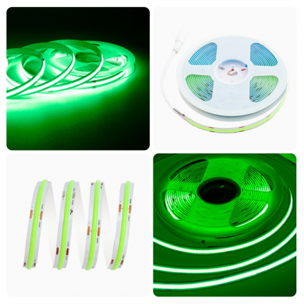 Светодиодная лента Apeyron 14W/m 512LED/m COB зеленый 2M 208ОО