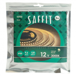 Светодиодная лента Saffit 9,6W/m 120LED/m 2835SMD теплый белый 5М SST02 55240