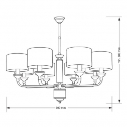 Подвесная люстра Kutek Mood Verde VER-ZW-8 (N)
