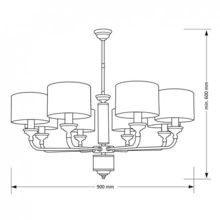 Подвесная люстра Kutek Mood Verde VER-ZW-8 (N)