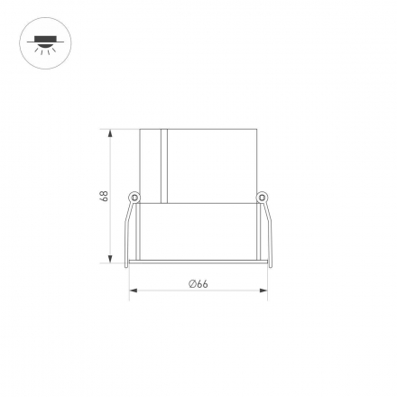 Встраиваемый светодиодный светильник Arlight MS-Atlas-Built-R66-15W Warm3000 037185