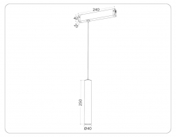Трековый светодиодный светильник Ambrella Light Track System Magnetic 220V GL1432