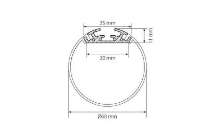 Профиль Arlight SL-ROUND-D60-2000 ANOD 019286