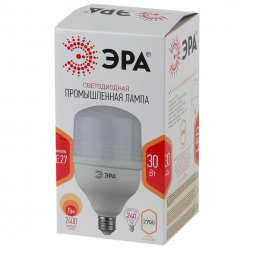 Лампа светодиодная ЭРА E27 30W 2700K матовая LED POWER T100-30W-2700-E27 Б0027002