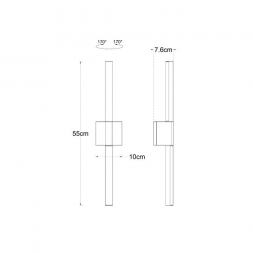 Уличный настенный светодиодный светильник Arte Lamp Calamaro A5191AL-2BK