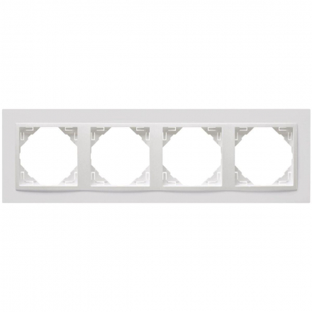 Рамка 4-постовая Efapel Logus 90 Animato белый/белый 90940 TBB
