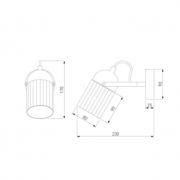 Настенный светильник Eurosvet 20122/1 черный/золото