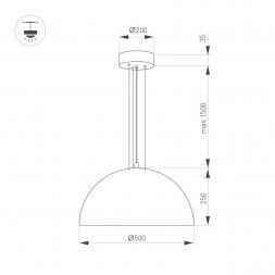 Подвесной светодиодный светильник SP-RESTO-HANG-R500-30W Warm3000 039699