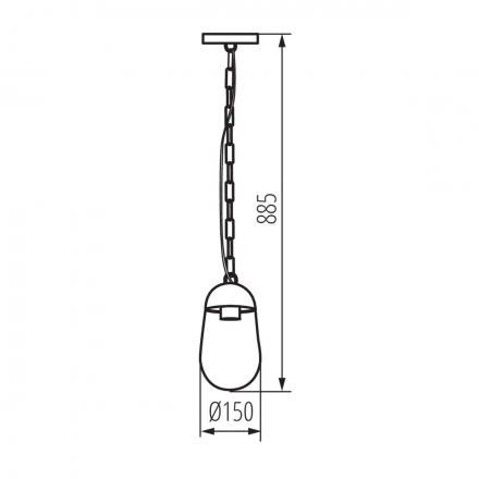 Садовый подвесной светильник Kanlux LIEGO 89 PEND B 36531