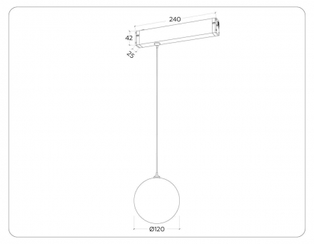 Трековый светодиодный светильник Ambrella Light Track System Magnetic 220V GL1441