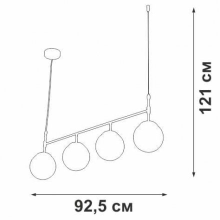 Подвесная люстра Vitaluce V4692-1/4S