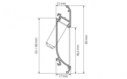Профиль Arlight K-WALL-2000 ANOD 021716