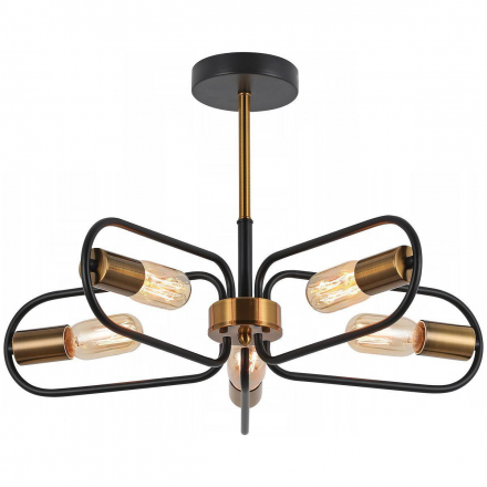 Потолочная люстра Illumico IL8253-5COU-79 BK GD