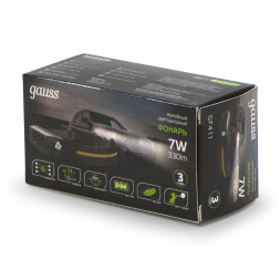 Налобный светодиодный фонарь Gauss аккумуляторный 340х30 330 лм GF411