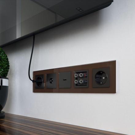 Рамка Werkel Favorit на 5 постов мокко WL01-Frame-05 4690389063787