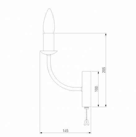 Бра Eurosvet Santi 60139/1 хром
