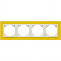 Рамка 4-постовая Efapel Logus 90 Animato желтый/лед 90940 TRG