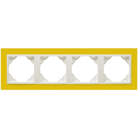 Рамка 4-постовая Efapel Logus 90 Animato желтый/лед 90940 TRG