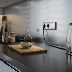 Розетка с заземлением Werkel глянцевый никель W1171002 4690389157950