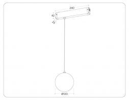 Трековый светодиодный светильник Ambrella Light Track System Magnetic 220V GL1442