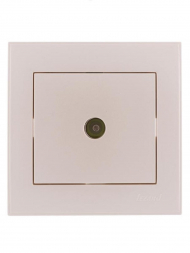Розетка ТВ оконечная Lezard Rain белый жемчуг 703-3030-130