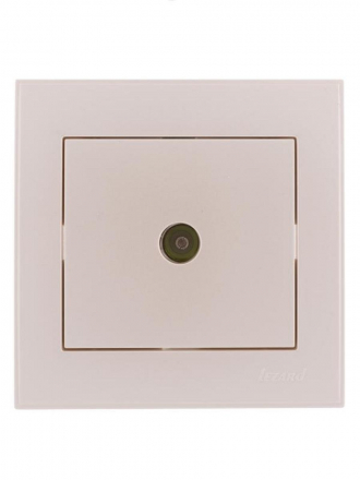 Розетка ТВ оконечная Lezard Rain белый жемчуг 703-3030-130