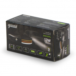 Налобный светодиодный фонарь Gauss аккумуляторный 340х30 330 лм GF412