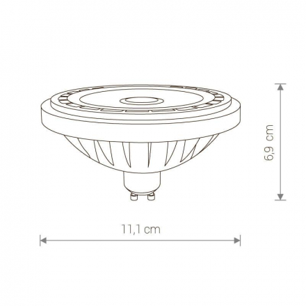 Лампа светодиодная GU10 15W 4000K прозрачная 9831