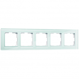Рамка Werkel Favorit на 5 постов натуральное стекло WL01-Frame-05 4690389060205
