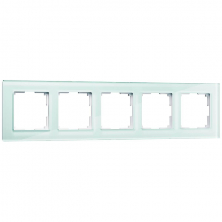Рамка Werkel Favorit на 5 постов натуральное стекло WL01-Frame-05 4690389060205