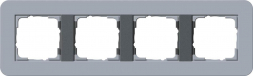 Рамка 4-постовая Gira E3 серо-голубой/антрацит 0214424