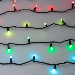 Уличная светодиодная гирлянда Ardecoled нить 230V разноцветная ARD-String-Classic-10000-Black-100Led-Milk-Live RGB-DMX 031746