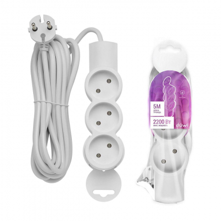 Удлинитель Duwi 3гн 5м б/з 32003 8