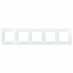 Рамка 5-постовая Legrand Etika белая 672505