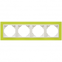 Рамка 4-постовая Efapel Logus 90 Animato зеленый/лед 90940 TDG