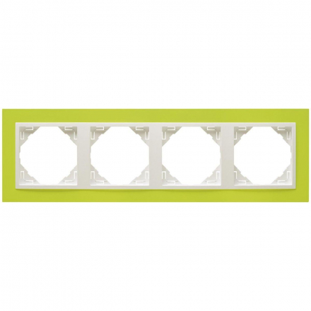Рамка 4-постовая Efapel Logus 90 Animato зеленый/лед 90940 TDG