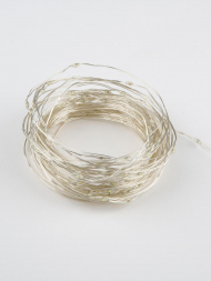 Светодиодная гирлянда Uniel Роса теплый белый ULD-S1000-100/SCB/3AA Warm White IP20 Dew UL-00005482