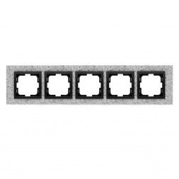 Рамка 5-постовая Mono Electric Style Granit белый гранит 107-600000-164