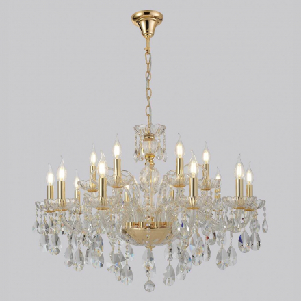 Подвесная люстра Crystal Lux MONICA SP10+5 GOLD