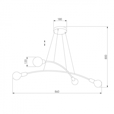 Подвесная люстра TK Lighting 2727 Helix Gold
