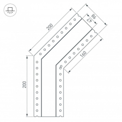 Коннектор угловой Arlight SL-Linia45-Fantom-135 030102