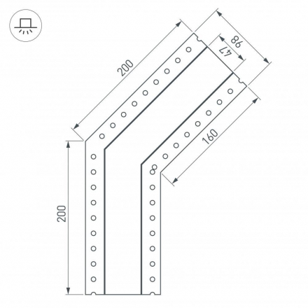 Коннектор угловой Arlight SL-Linia45-Fantom-135 030102