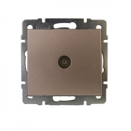 Розетка ТВ оконечная Lezard Rain бронза 703-3188-130