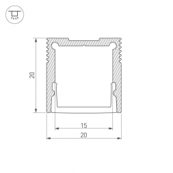 Профиль Arlight SL-SLIM20-H20-2000 ANOD 023722