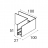 Коннектор L-образный Italline Atom IT012-5034 black