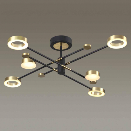 Потолочная светодиодная люстра Odeon Light Midcent Denzel 4321/55CL